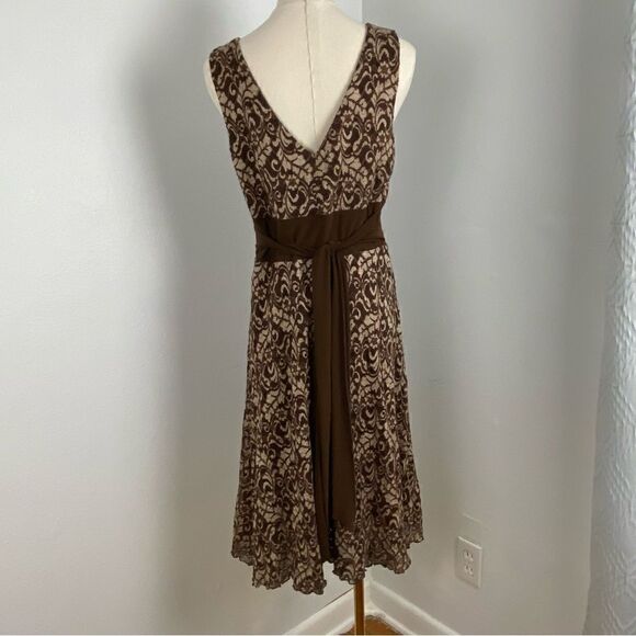 Vtg Studio Y Lace Babydoll Midi Dress Sz L Dark Cottagecore Whimsigoth Tie-back - Picture 2 of 13